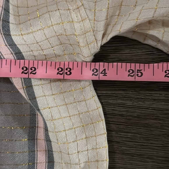 Free People Metallic Large Plaid Tunic Top - Picture 10 of 12